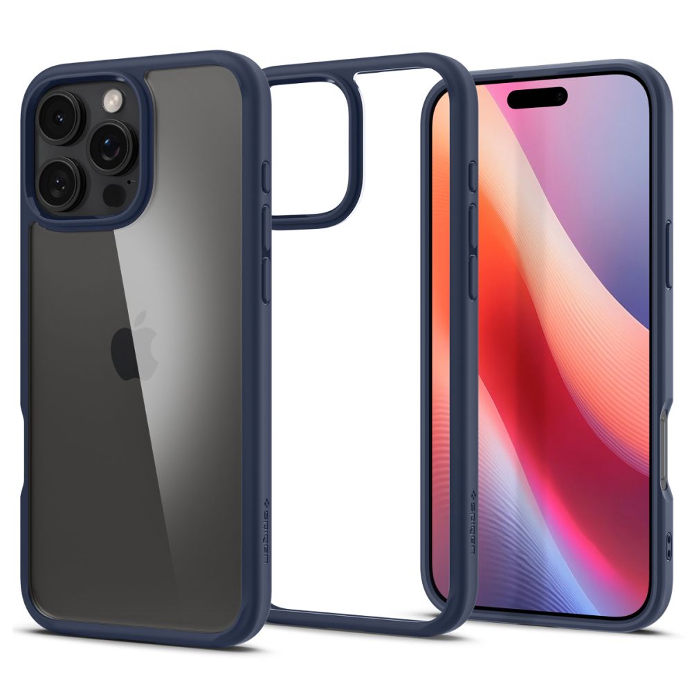 Custodia per Apple iPhone 16 Pro, Spigen, Ultra Hybrid, Blu Navy ACS08126