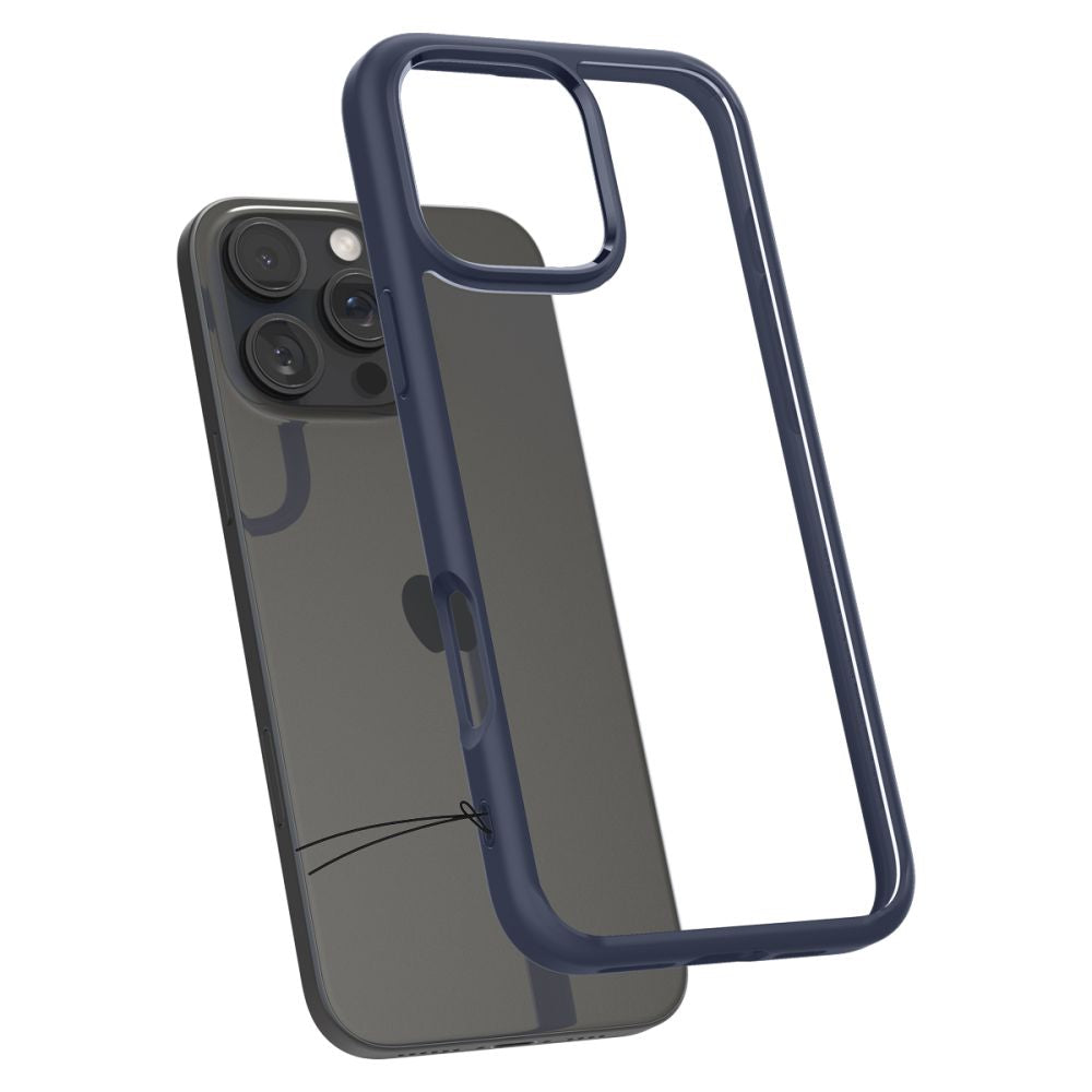 Custodia per Apple iPhone 16 Pro, Spigen, Ultra Hybrid, Blu Navy ACS08126