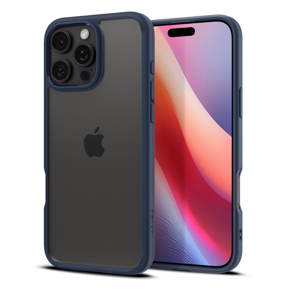 Custodia per Apple iPhone 16 Pro, Spigen, Ultra Hybrid, Blu Navy ACS08126