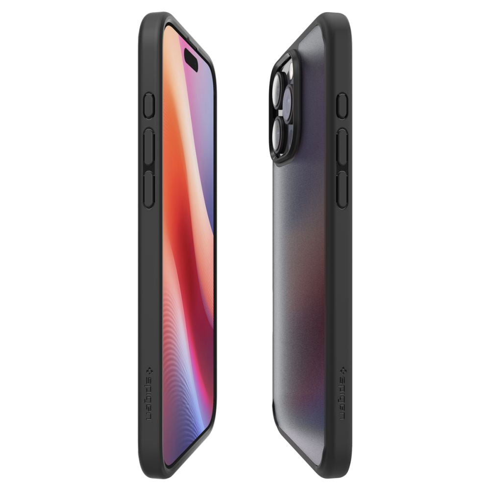 Custodia per Apple iPhone 16 Pro, Spigen, Ultra Hybrid, Nero Satinato ACS08124