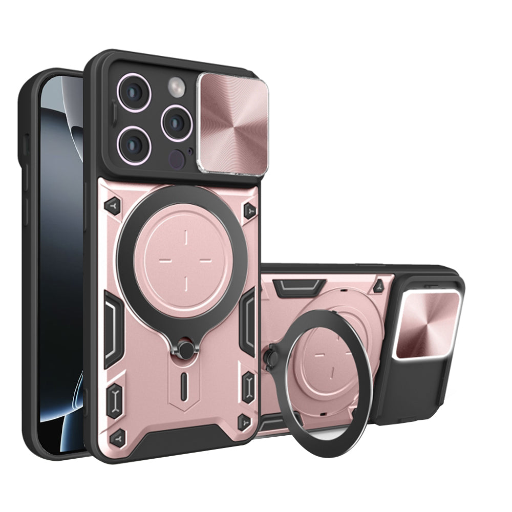 Coque pour Apple iPhone 16 Pro, Techsuit, CamGuard Pro, Rose Doré