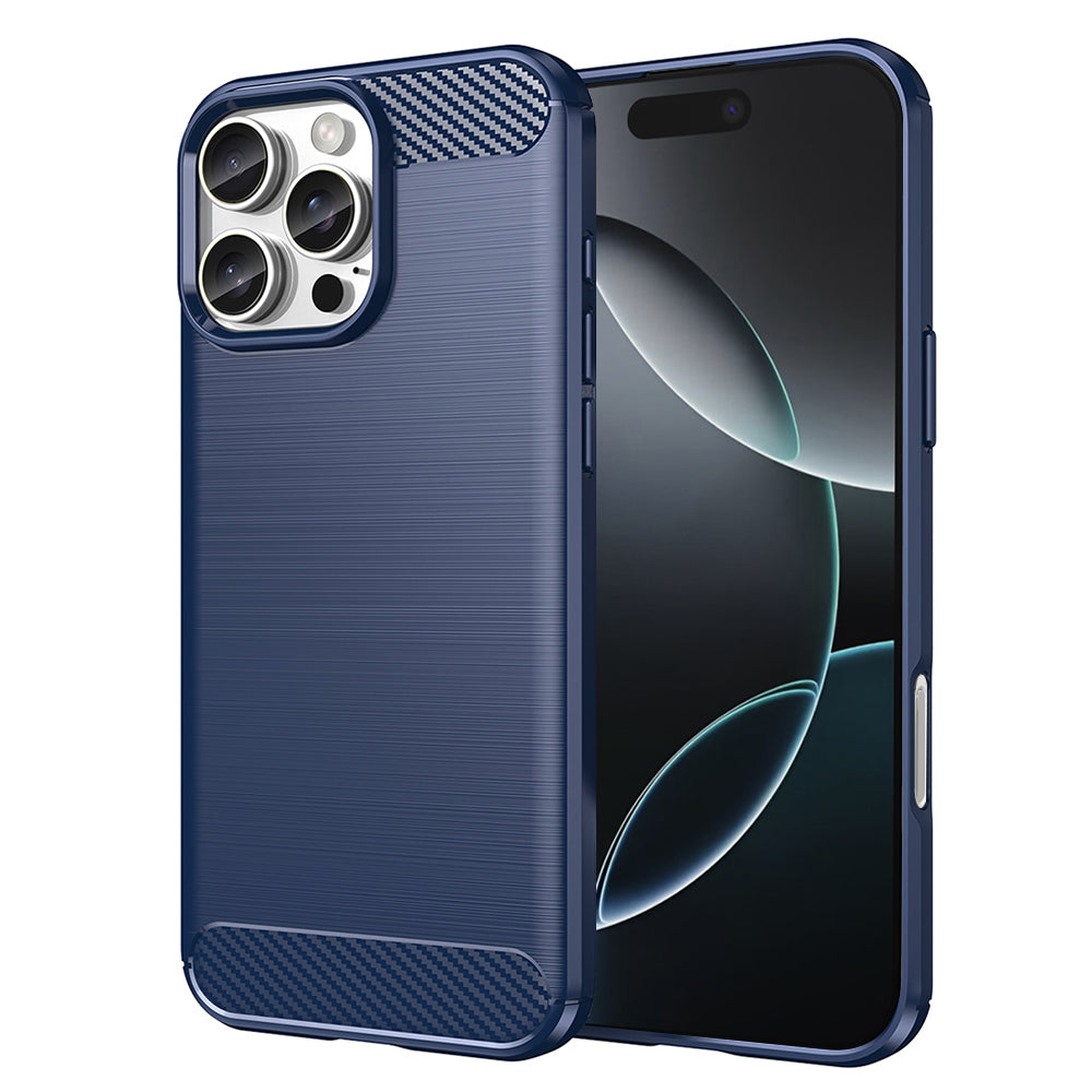 Custodia per Apple iPhone 16 Pro, Techsuit, Carbonio, Blu