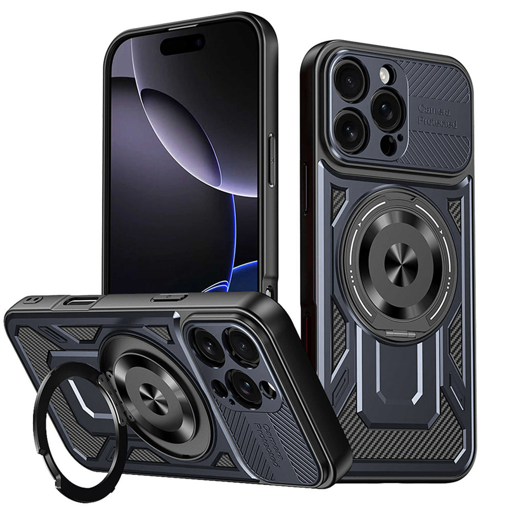 Custodia per Apple iPhone 16 Pro, Techsuit, RuggedCam, Blu