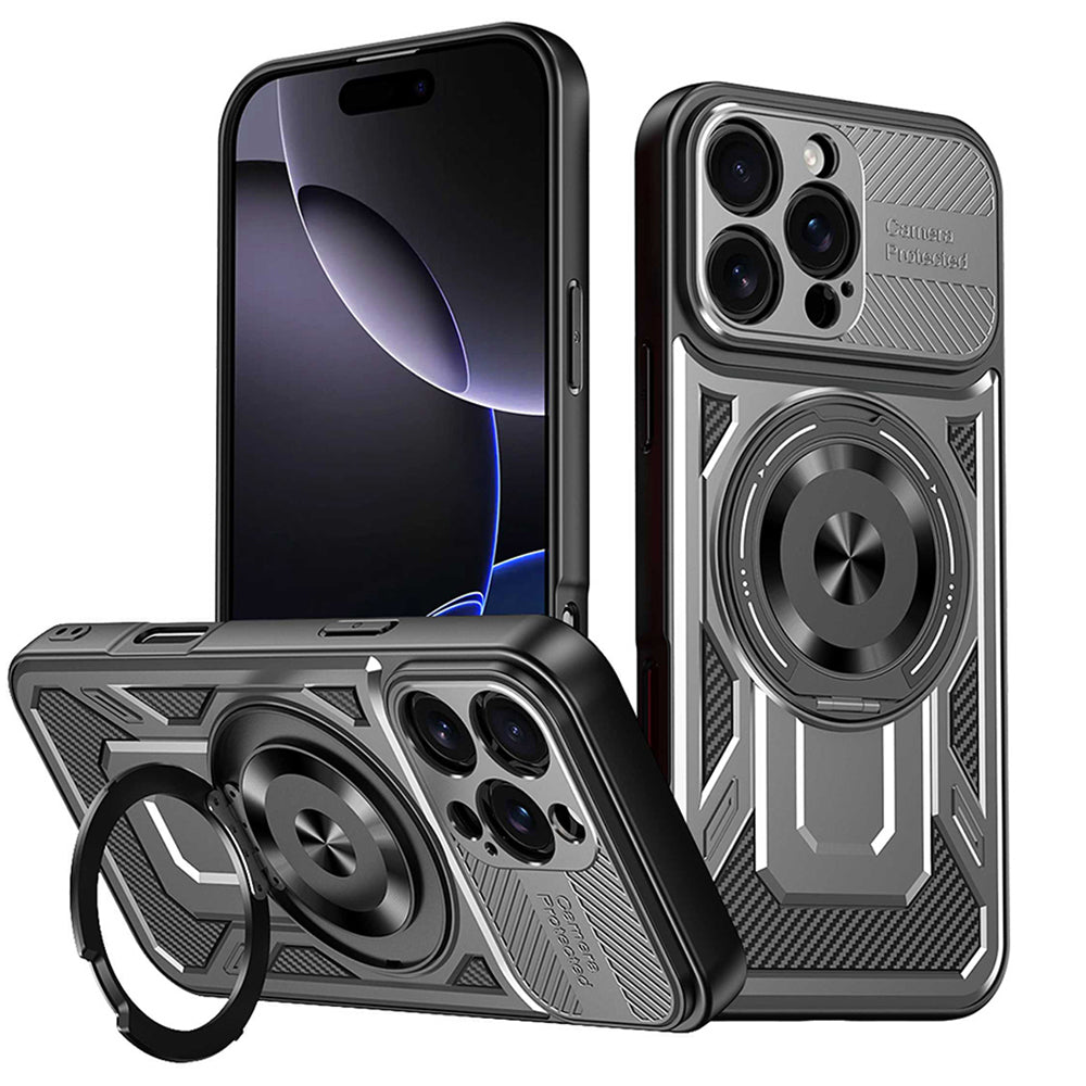 Coque pour Apple iPhone 16 Pro, Techsuit, RuggedCam, Gris