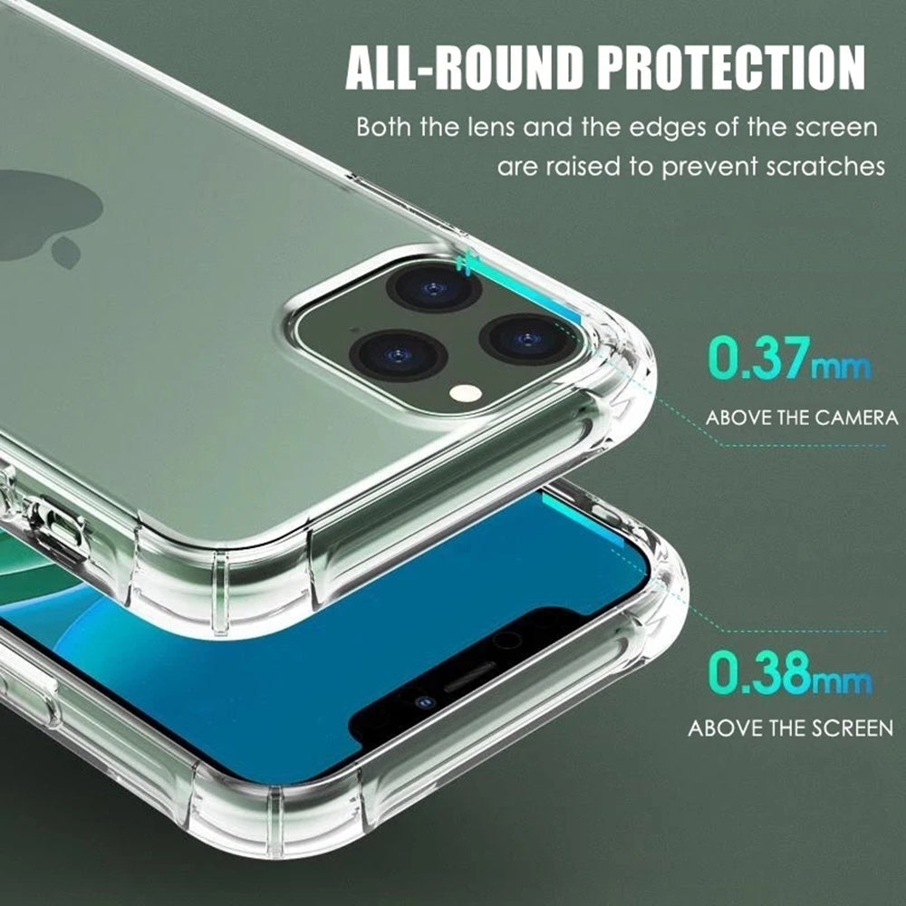 Custodia per Apple iPhone 16 Pro, Techsuit, Shockproof Clear (Foro Grande per Obiettivo), Trasparente