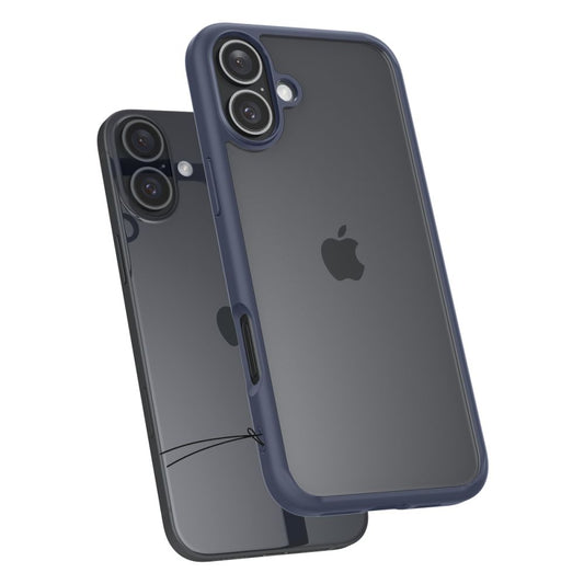 Hülle für Apple iPhone 16, Spigen, Ultra Hybrid, Marineblau