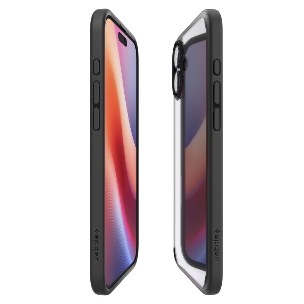 Custodia per Apple iPhone 16, Spigen, Ultra Hybrid, Nero Opaco ACS08201