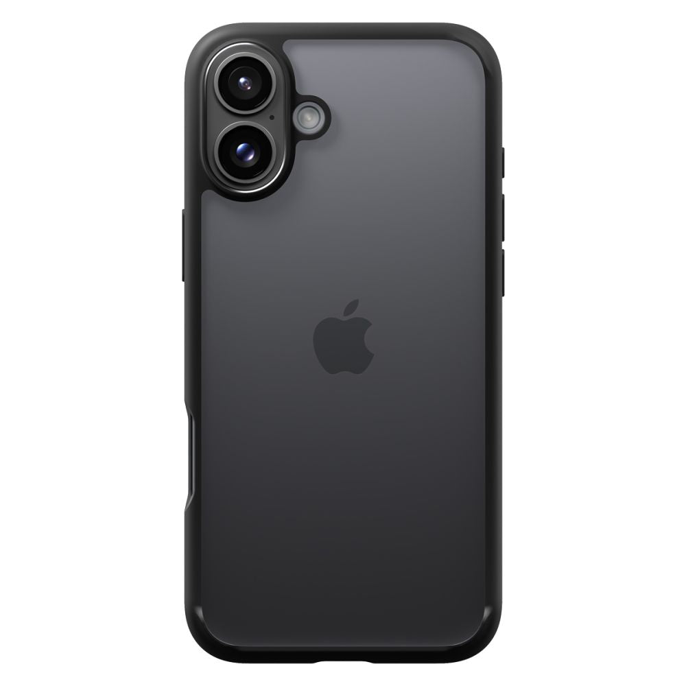 Custodia per Apple iPhone 16, Spigen, Ultra Hybrid, Nero Opaco ACS08201
