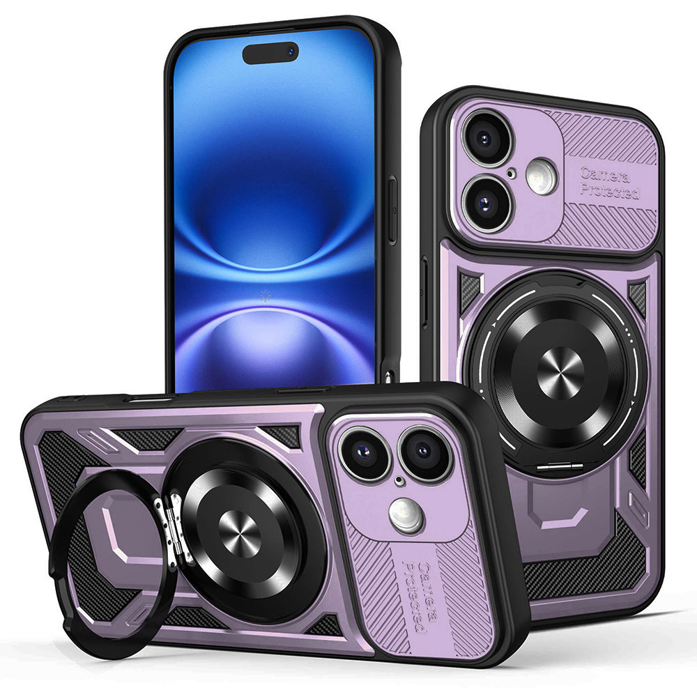 Coque pour Apple iPhone 16, Techsuit, RuggedCam, Violet
