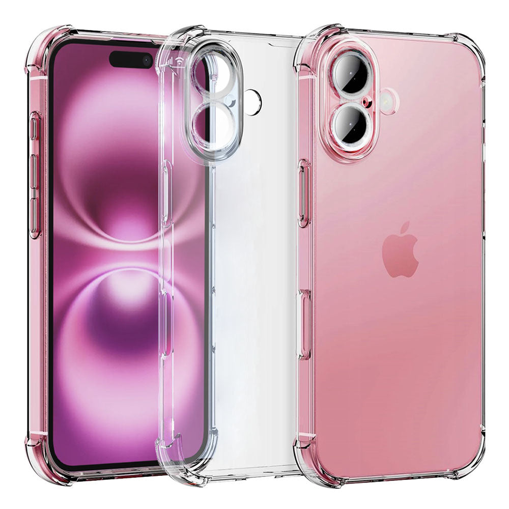 Custodia per Apple iPhone 16, Techsuit, Shockproof Clear, Trasparente