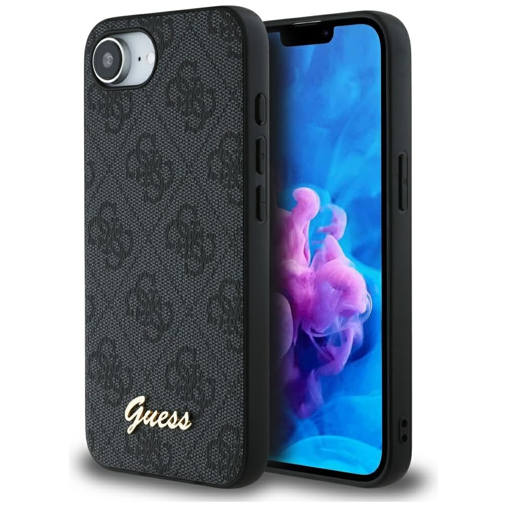 Custodia per Apple iPhone 17e / 16e, Guess, 4G Script Logo, Nera