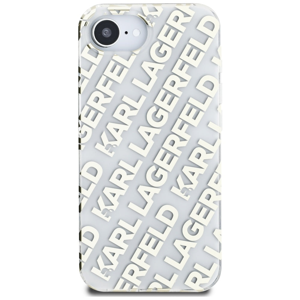 Custodia per Apple iPhone 17e / 16e, Karl Lagerfeld, IML Luxury Gold Fullover Logo, Dorata