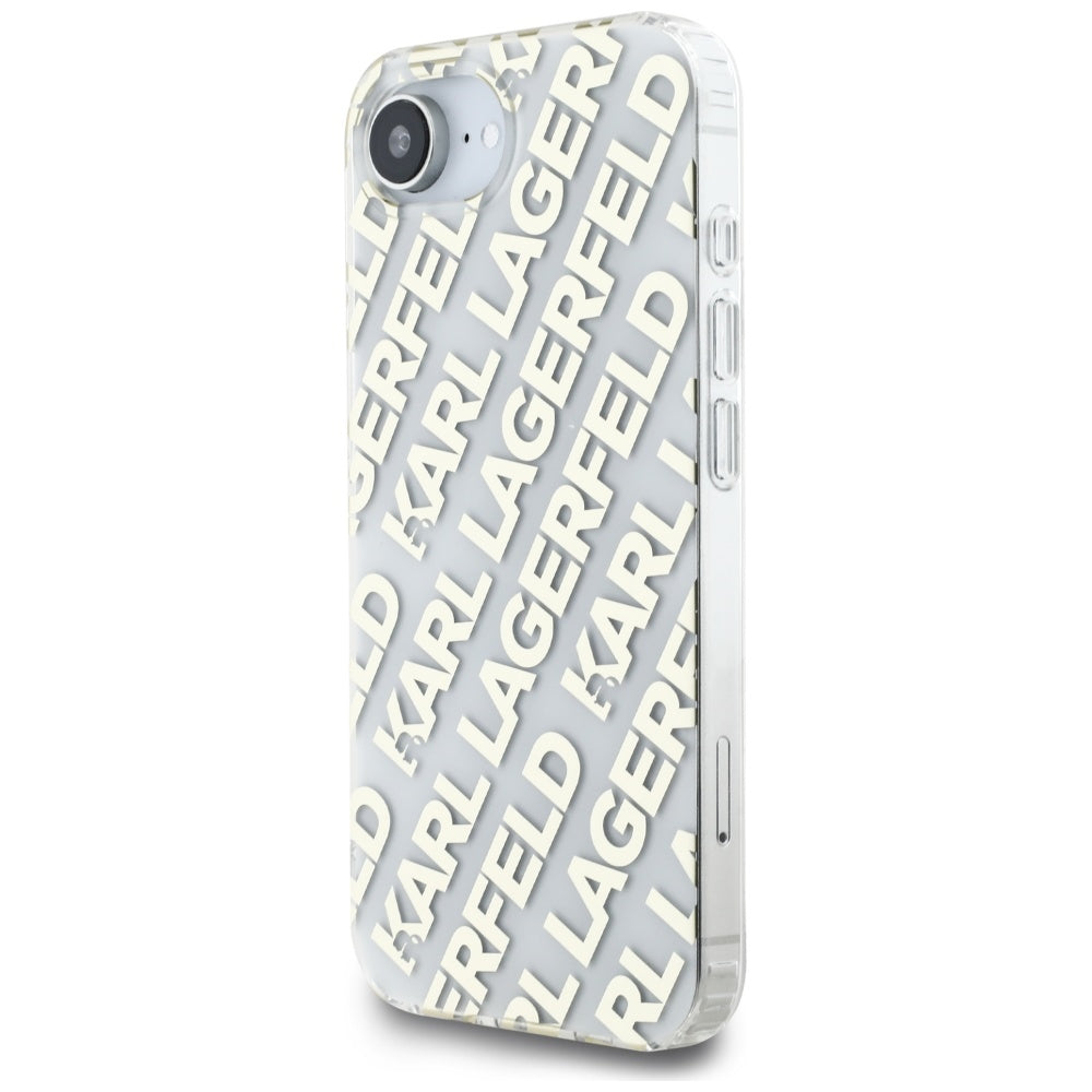 Custodia per Apple iPhone 17e / 16e, Karl Lagerfeld, IML Luxury Gold Fullover Logo, Dorata