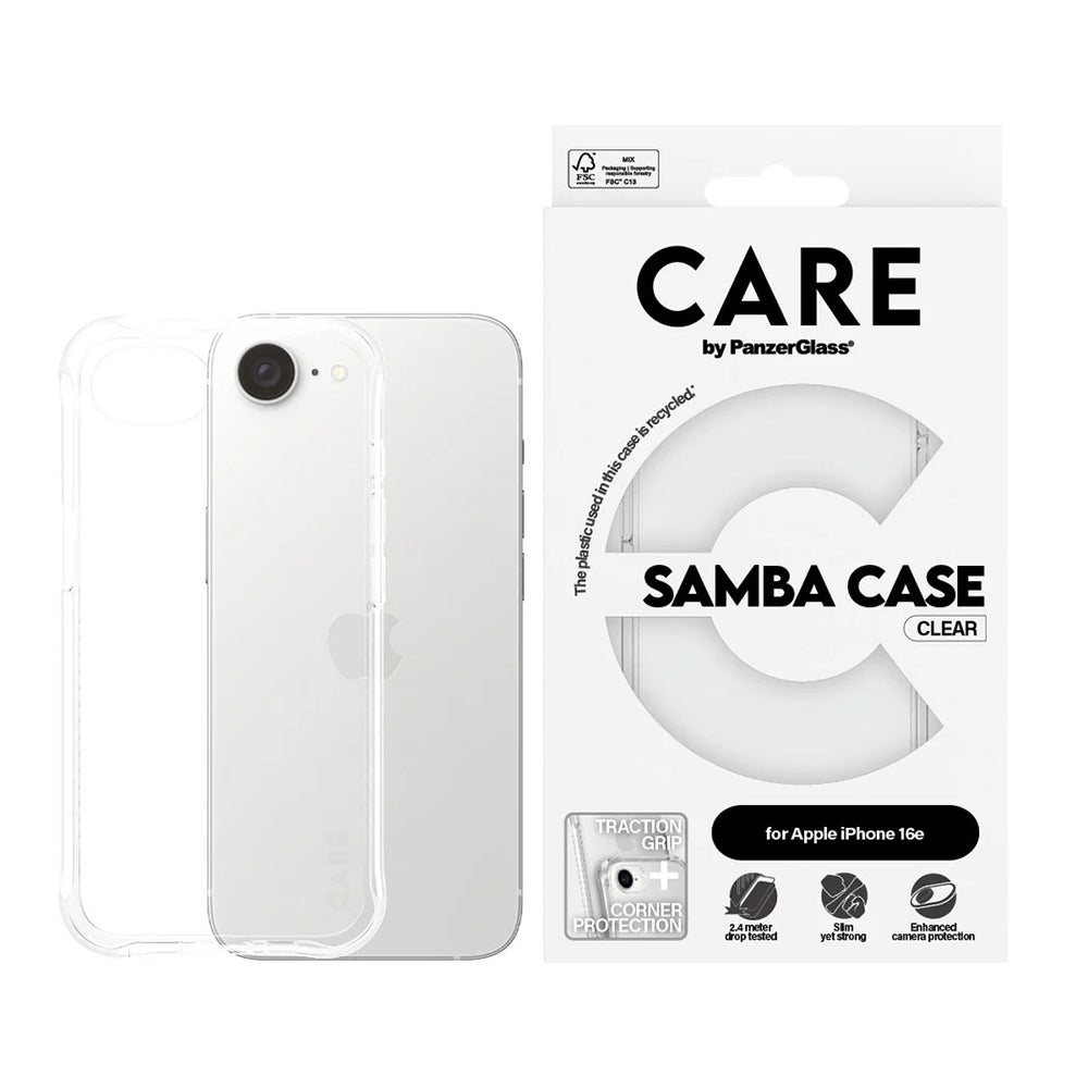 Custodia per Apple iPhone 17e / 16e, PanzerGlass, Fashionable Care, Trasparente