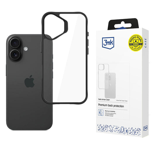 Étui pour Apple iPhone 17, 3MK, Satin Armor Case+, Noir