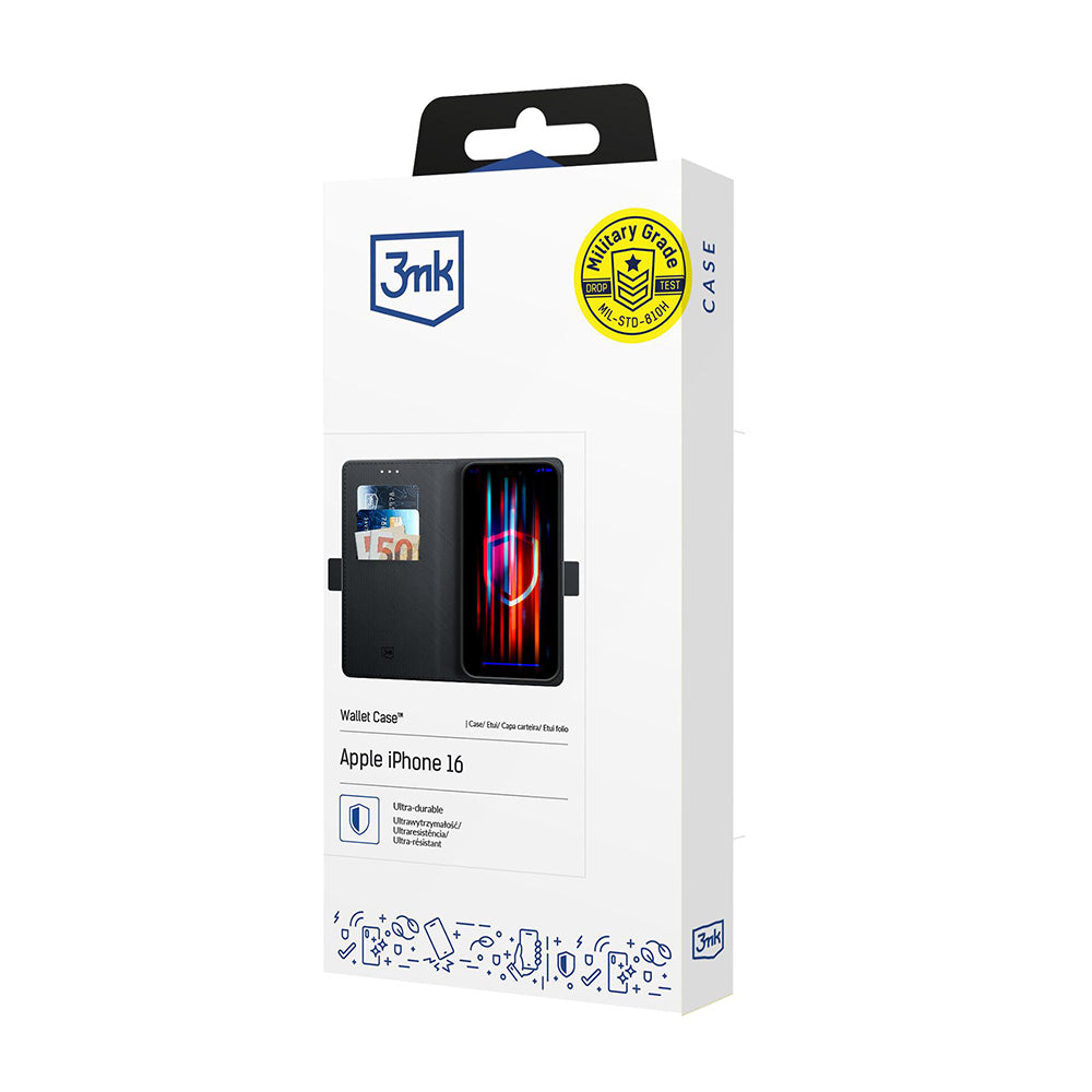 Custodia per Apple iPhone 17, 3MK, Wallet, Nera