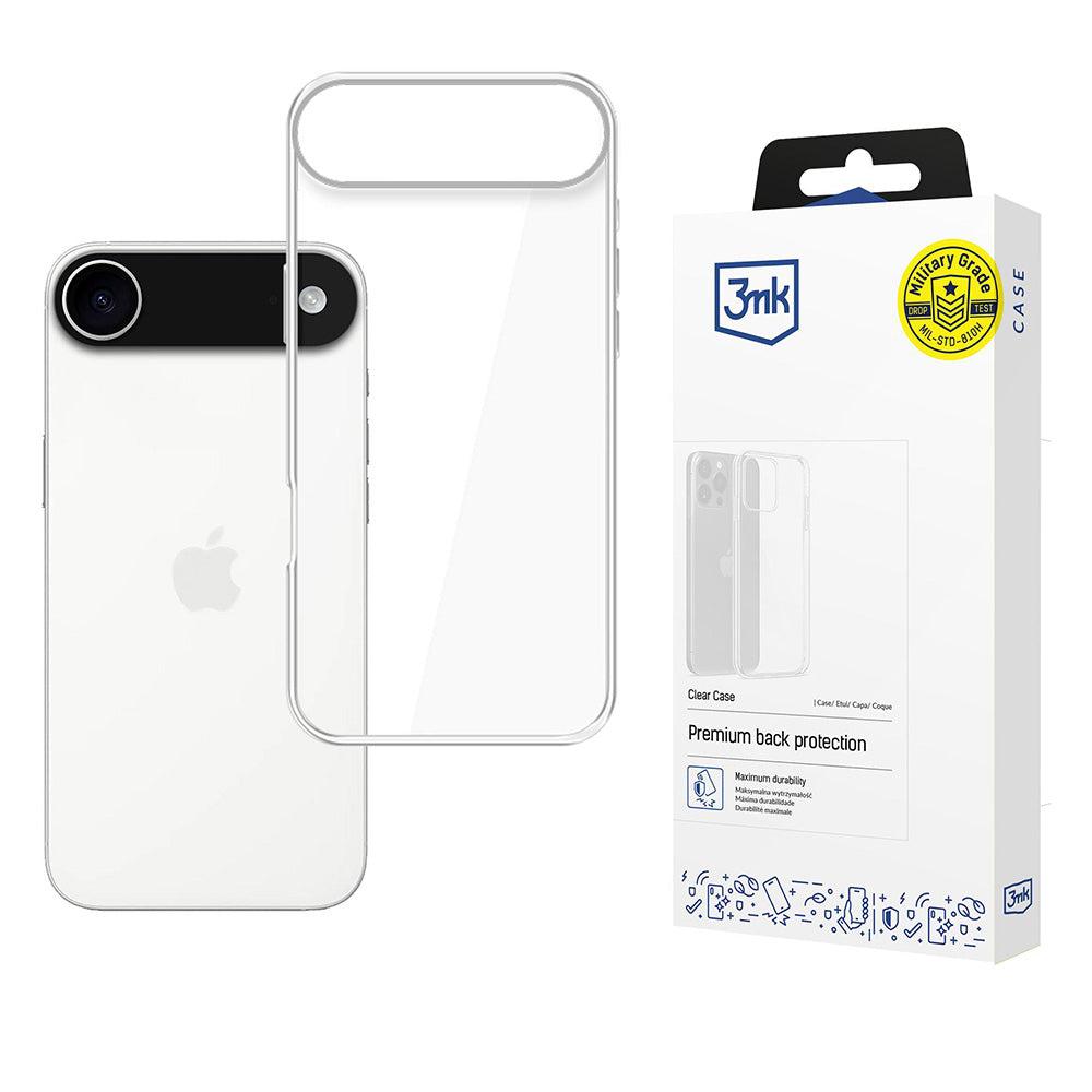 Hülle für Apple iPhone 17 Air, 3MK, Klar, Transparent