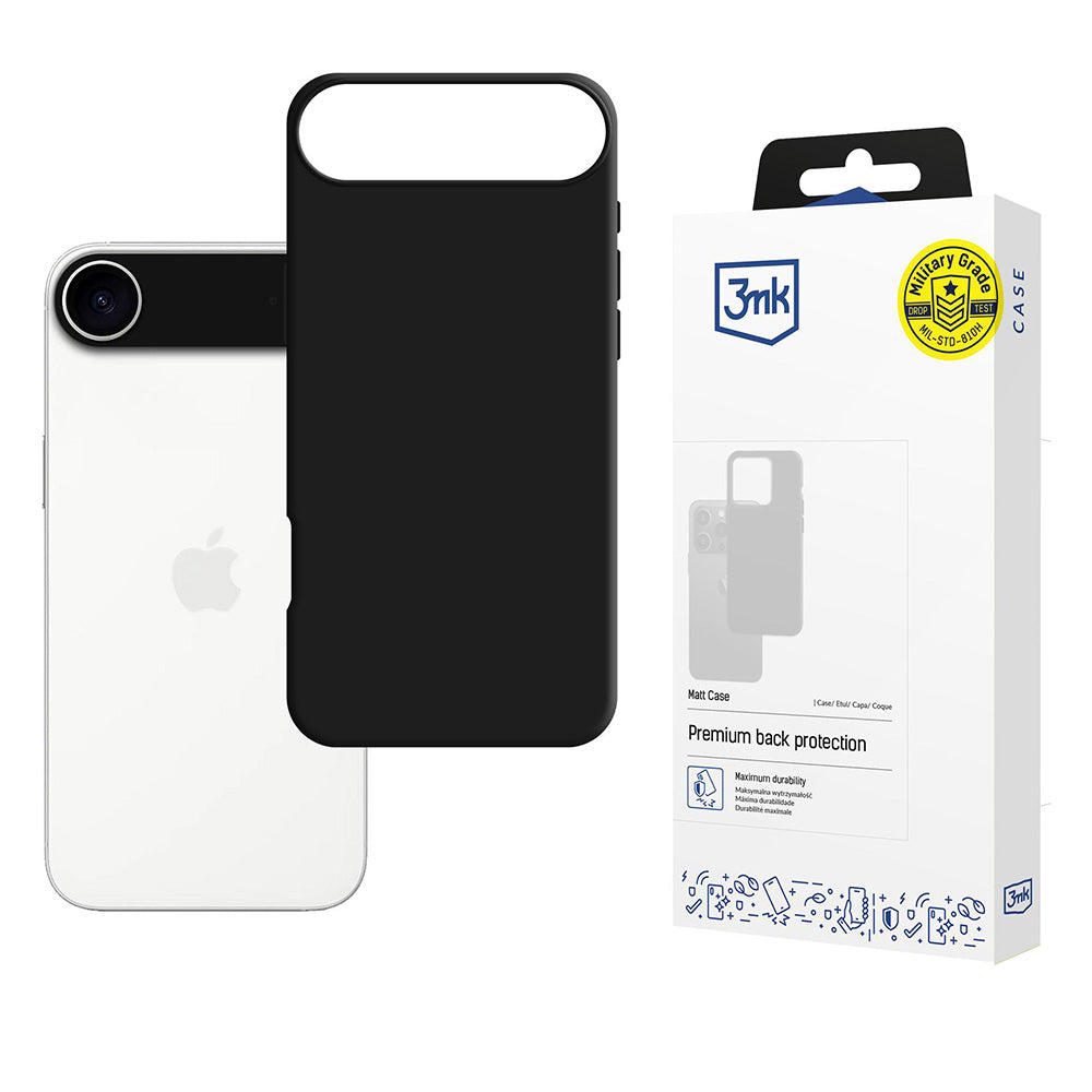 Coque pour Apple iPhone 17 Air, 3MK, Noire Mate