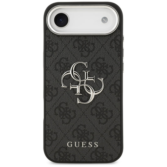 Étui pour Apple iPhone 17 Air, Guess, Big 4G Logo Classic, Noir Argenté
