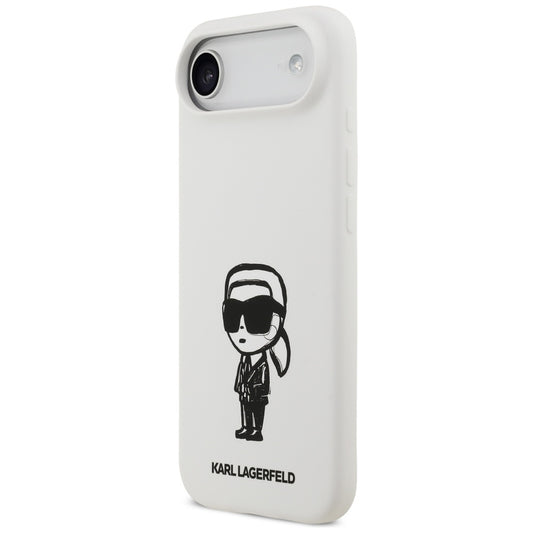 Custodia per Apple iPhone 17 Air, Karl Lagerfeld, Sketch and Logo Karl, Bianca