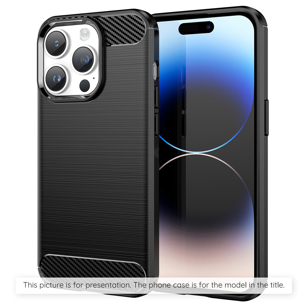 Custodia per Apple iPhone 17 Air, Techsuit, Carbonio, Nera