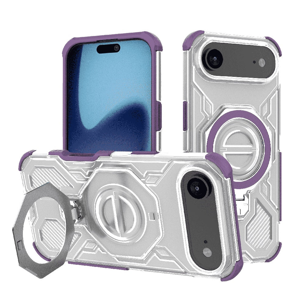 Custodia per Apple iPhone 17 Air, Techsuit, Carbon Shield Pro, Viola