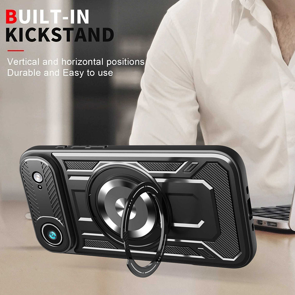 Custodia per Apple iPhone 17 Air, Techsuit, RuggedCam, Blu