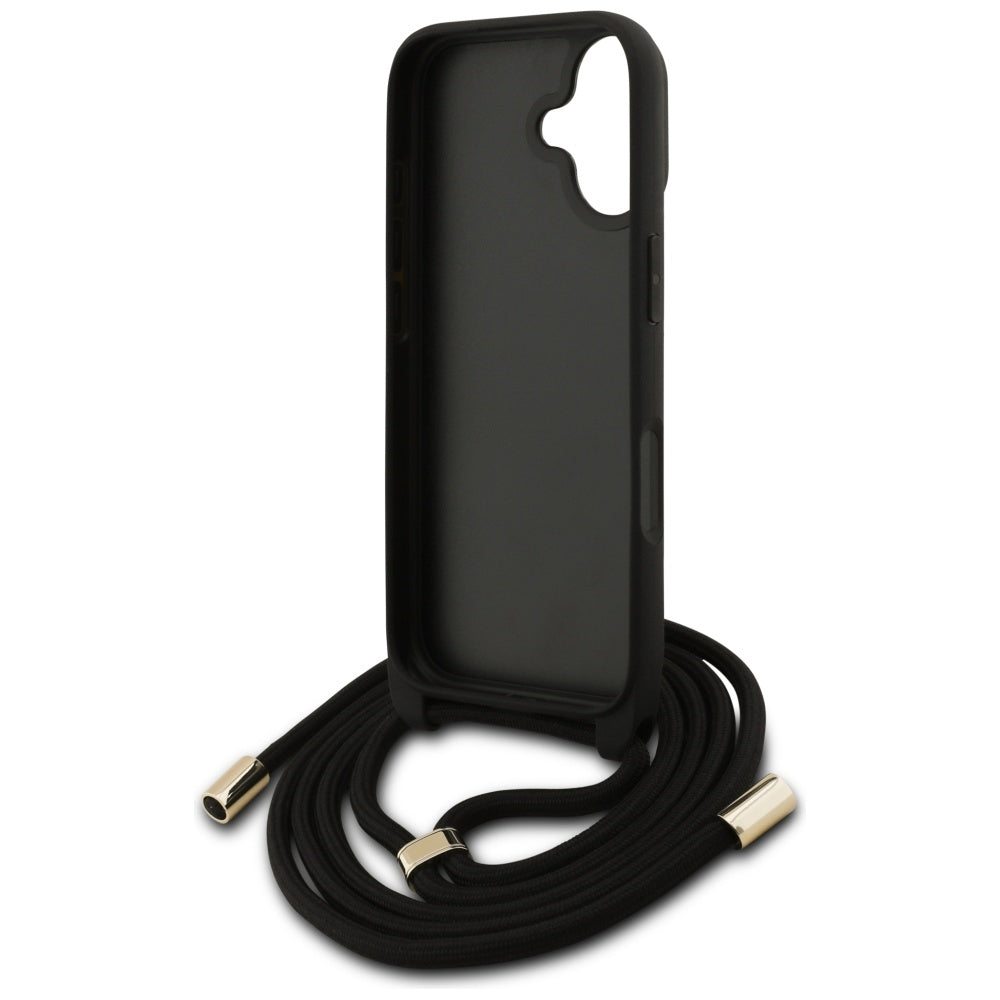 Custodia per Apple iPhone 17, Guess, 4G CBDY Big Logo con Cinturino, Marrone