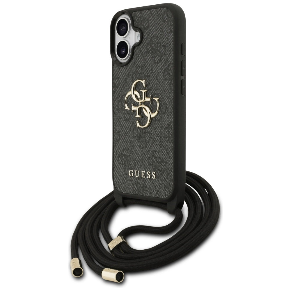 Custodia per Apple iPhone 17, Guess, 4G CBDY Big Logo con Cinturino, Nera