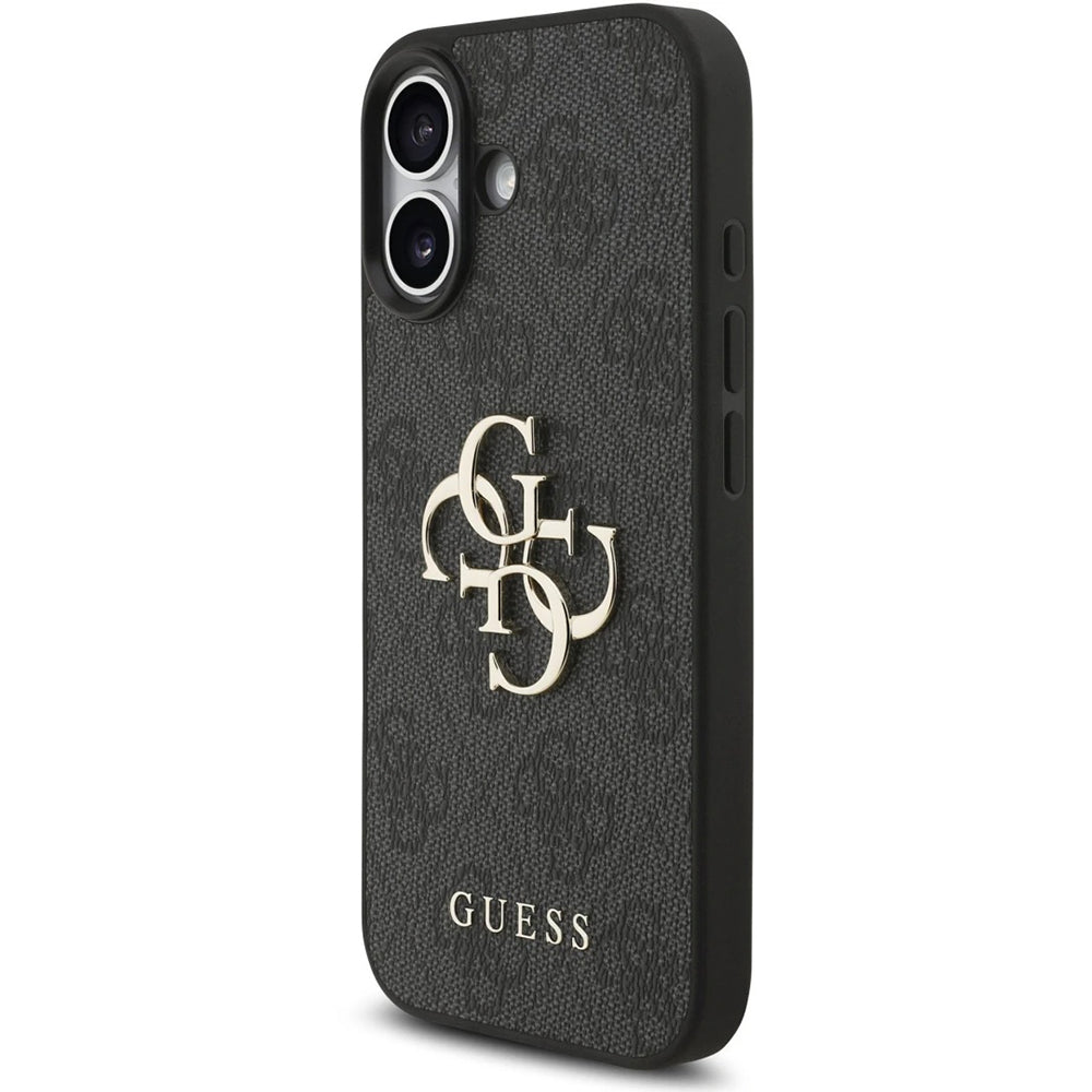 Custodia per Apple iPhone 17, Guess, 4G Classic Logo con Cinturino, Nera