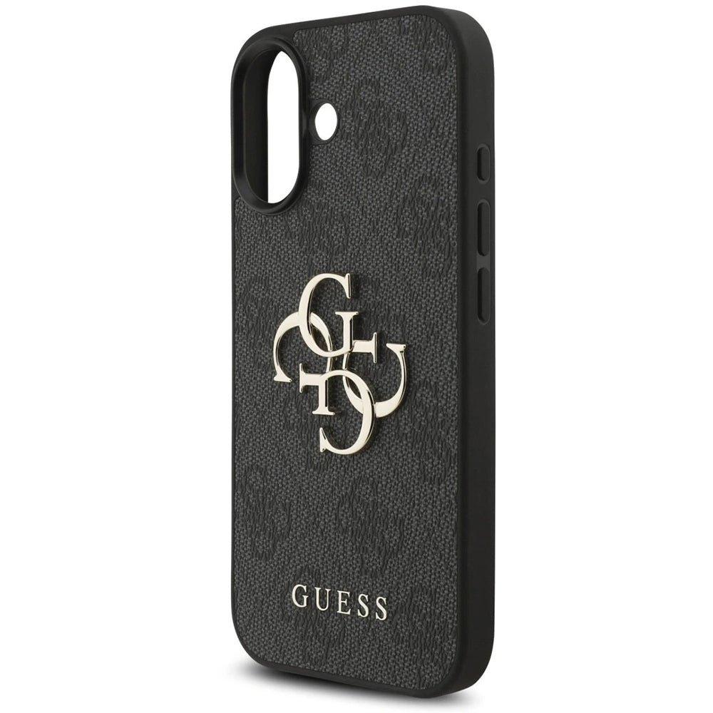 Custodia per Apple iPhone 17, Guess, 4G Classic Logo con Cinturino, Nera