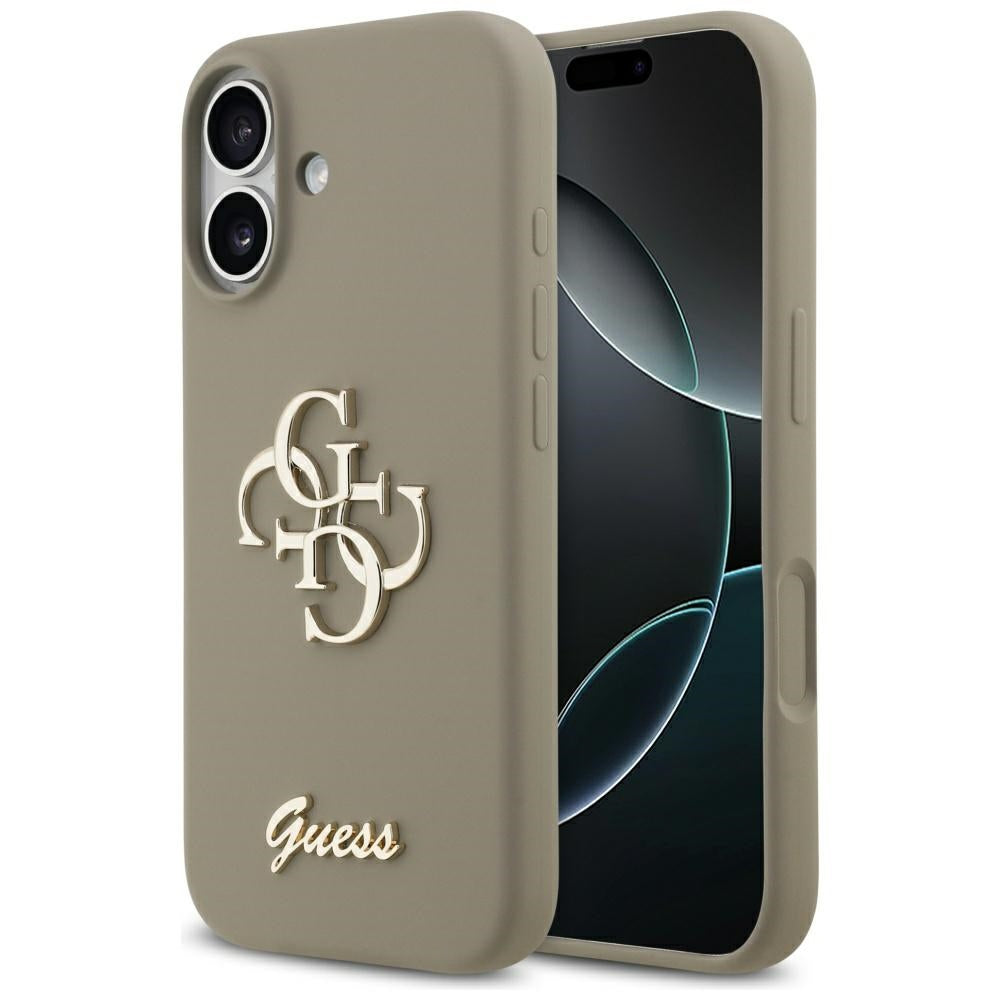 Custodia per Apple iPhone 17, Guess, Big 4G Script, Marrone