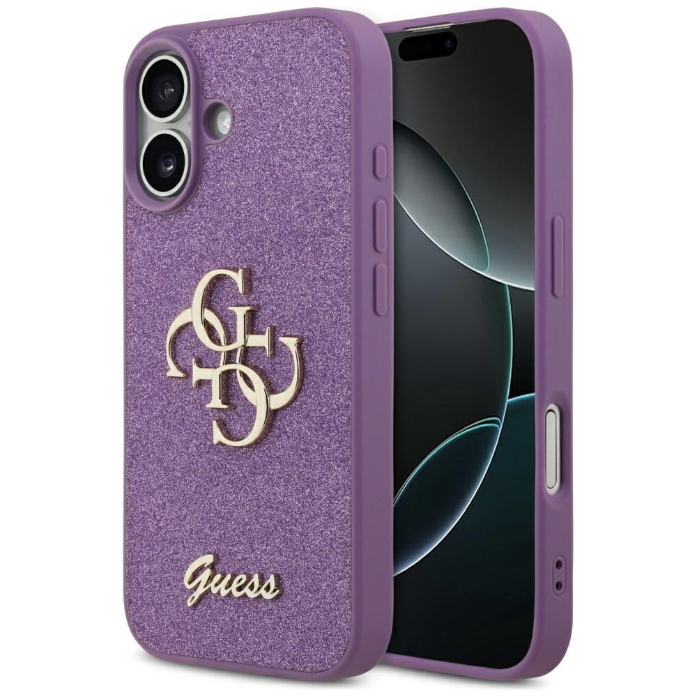 Étui pour Apple iPhone 17, Guess, Fixed Glitter Big 4G, Violet