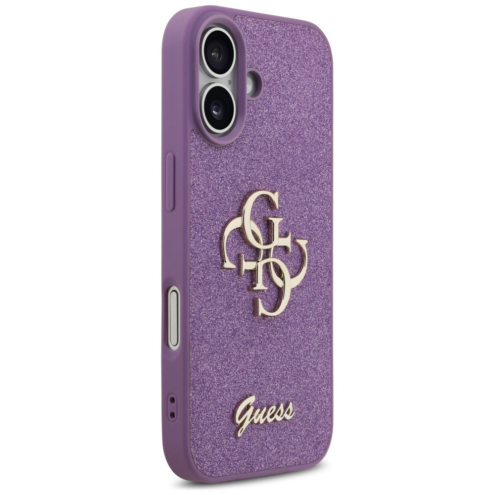 Étui pour Apple iPhone 17, Guess, Fixed Glitter Big 4G, Violet