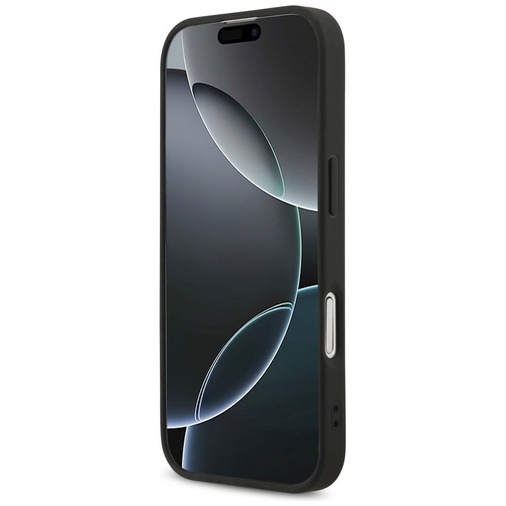 Étui pour Apple iPhone 17, Guess, Fixed Glitter Big 4G, Noir
