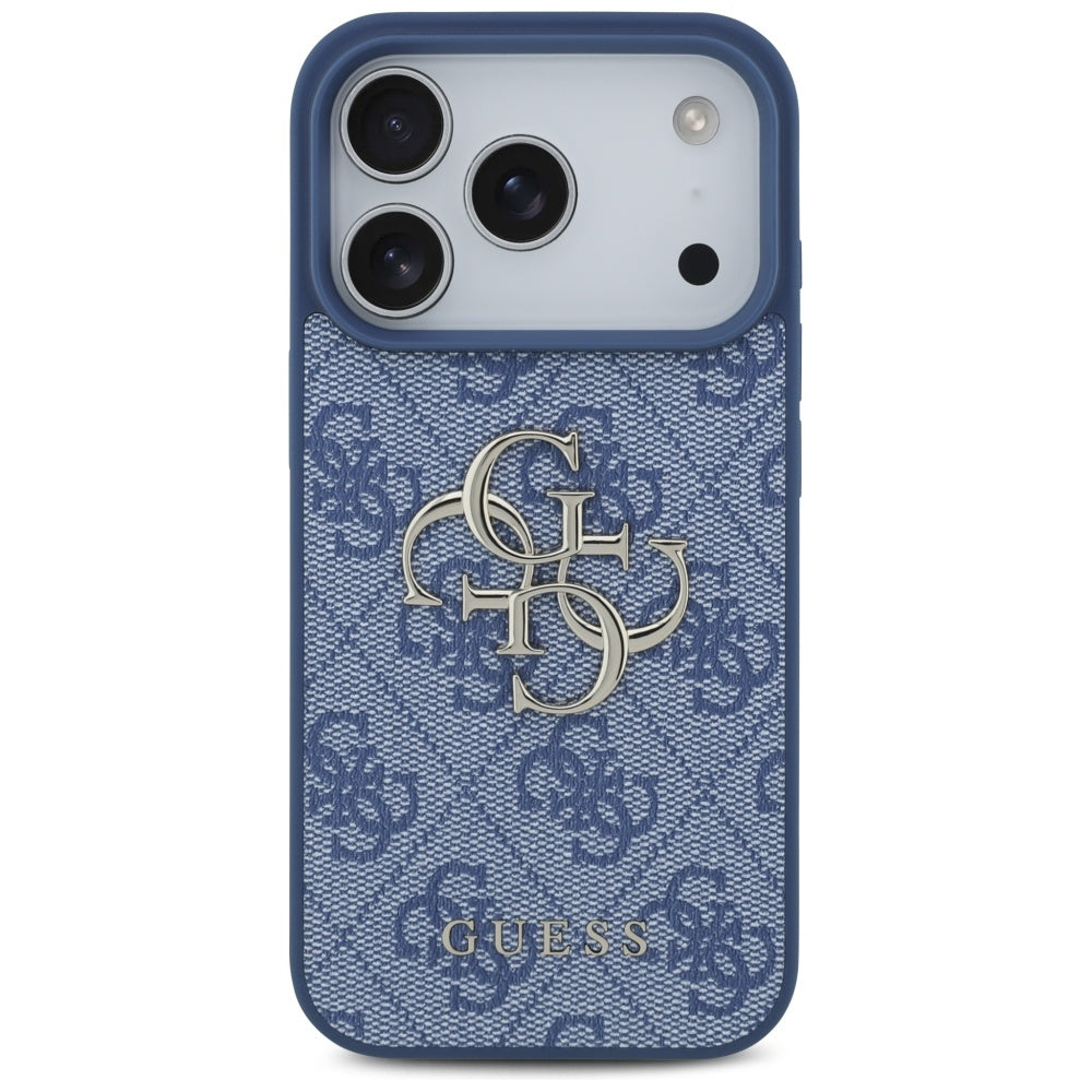 Custodia per Apple iPhone 17 Pro, Guess, 4G Big Logo, Blu