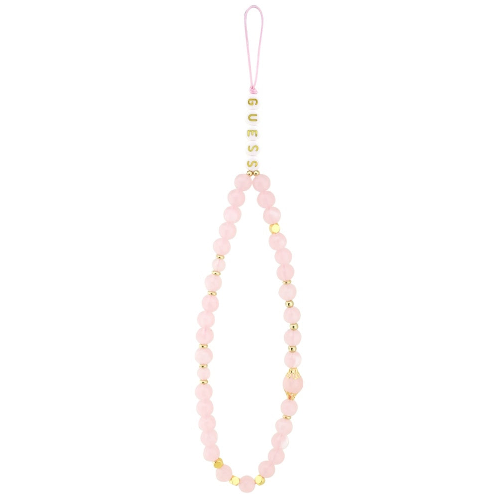 Hülle für Apple iPhone 17 Pro, Guess, 4G Classic Logo mit Trageriemen, Rosa