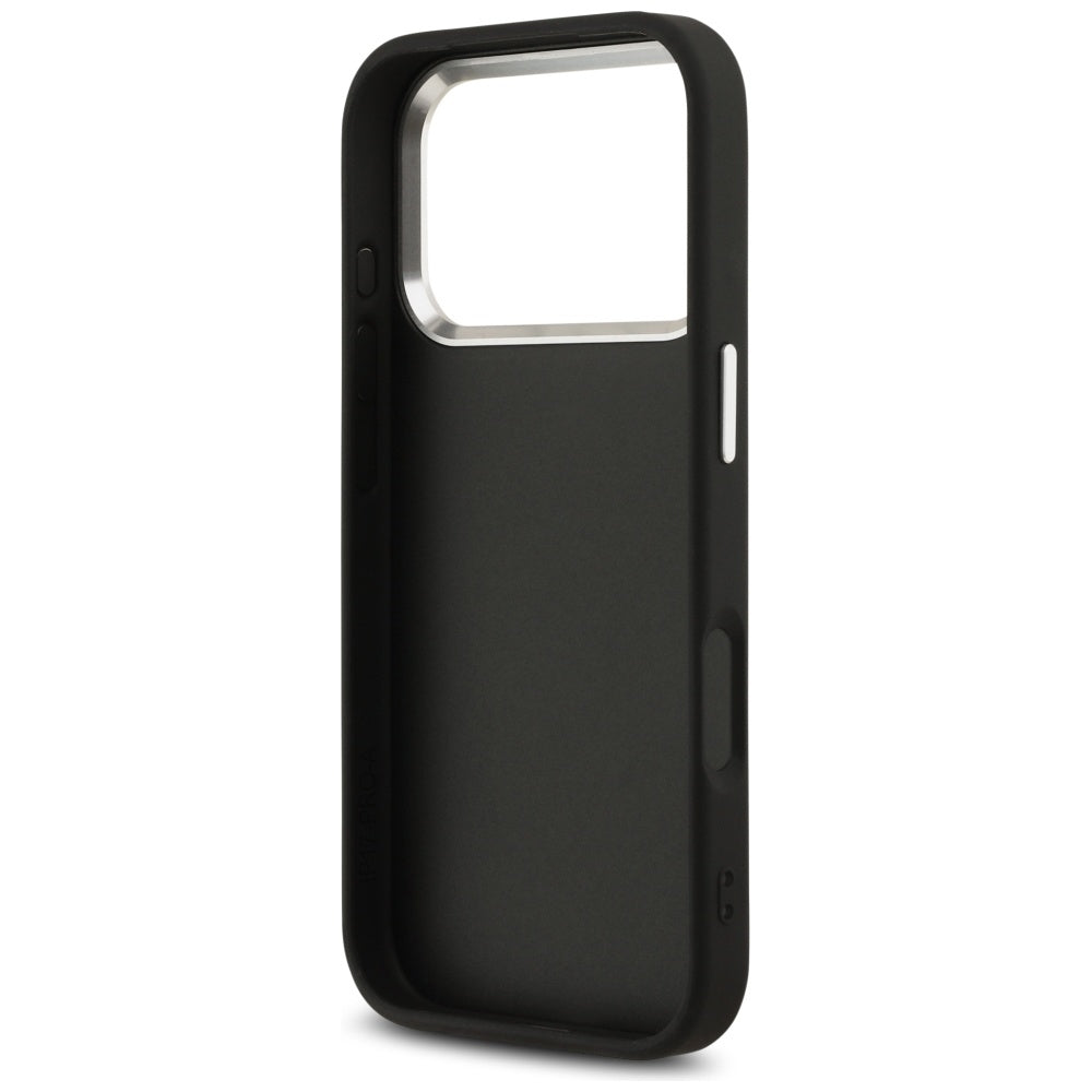 Custodia per Apple iPhone 17 Pro, Guess, Big 4G Logo Classic, Nera Argentata