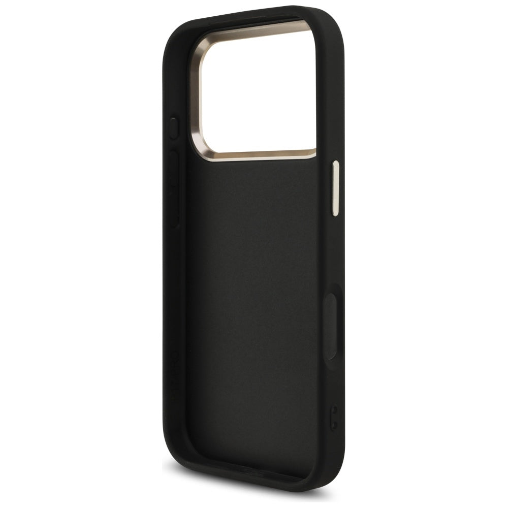 Étui pour Apple iPhone 17 Pro, Guess, Big 4G Logo Classic, Noir Doré.