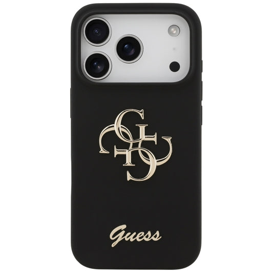 Custodia per Apple iPhone 17 Pro, Guess, Big 4G Script, Nera