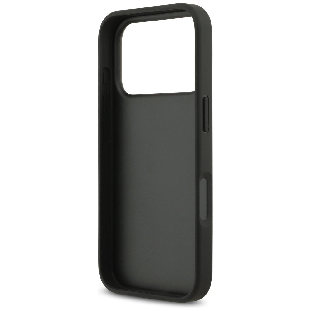 Case for Apple iPhone 17 Pro, Guess, Rhinestone Triangle Logo, Black