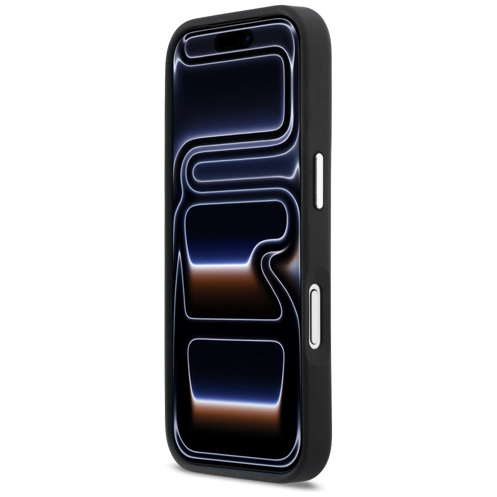 Custodia per Apple iPhone 17 Pro, Karl Lagerfeld, Karl & Choupette Print con tasca, Nera