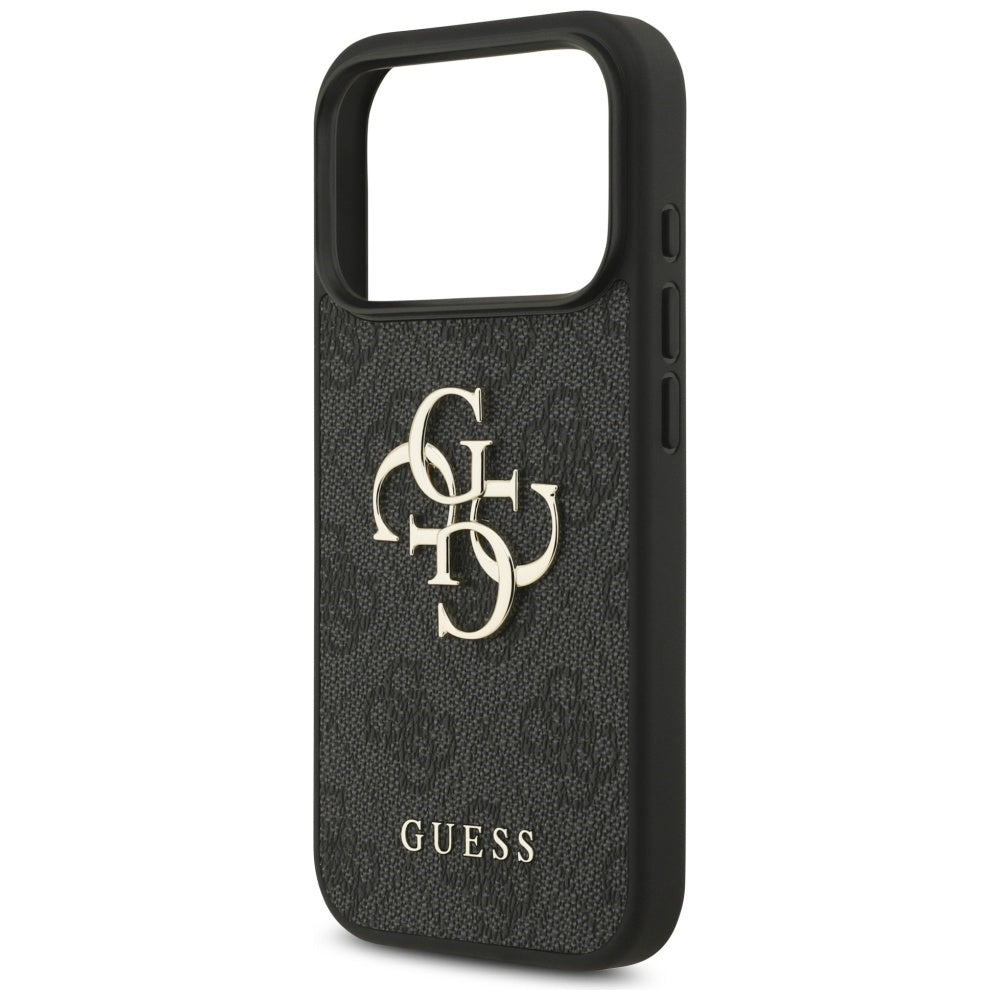 Étui pour Apple iPhone 17 Pro Max, Guess, 4G Classic Logo avec sangle, Noir