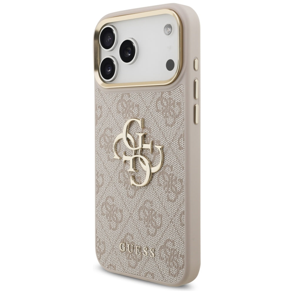 Étui pour Apple iPhone 17 Pro Max, Guess, Big 4G Classic Logo avec grande bandoulière, Rose.