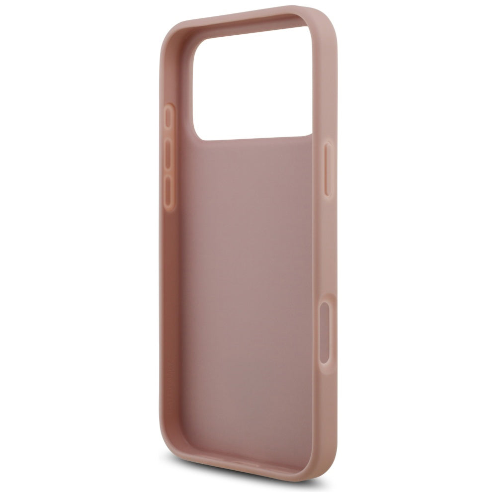 Case for Apple iPhone 17 Pro Max, Guess, Rhinestone Triangle Logo, Pink
