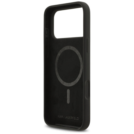 Hülle für Apple iPhone 17 Pro Max, Karl Lagerfeld, Sketch und Logo Karl, Schwarz