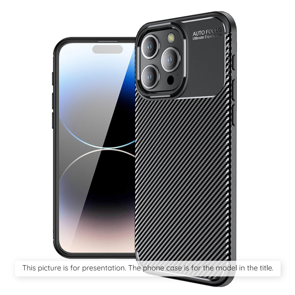 Custodia per Apple iPhone 17 Pro Max, Techsuit, CarbonFiber, Nera