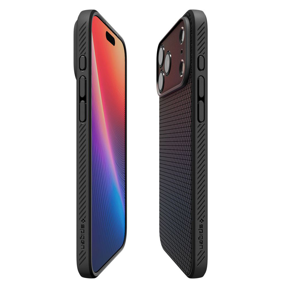Hülle für Apple iPhone 17 Pro, Spigen, Liquid Air, Mattschwarz ACS10331