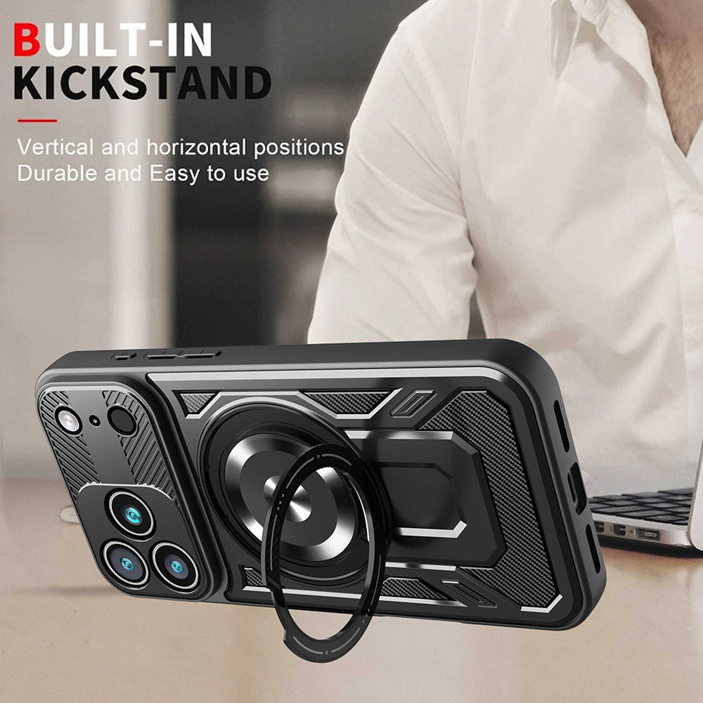 Custodia per Apple iPhone 17 Pro, Techsuit, RuggedCam, Blu