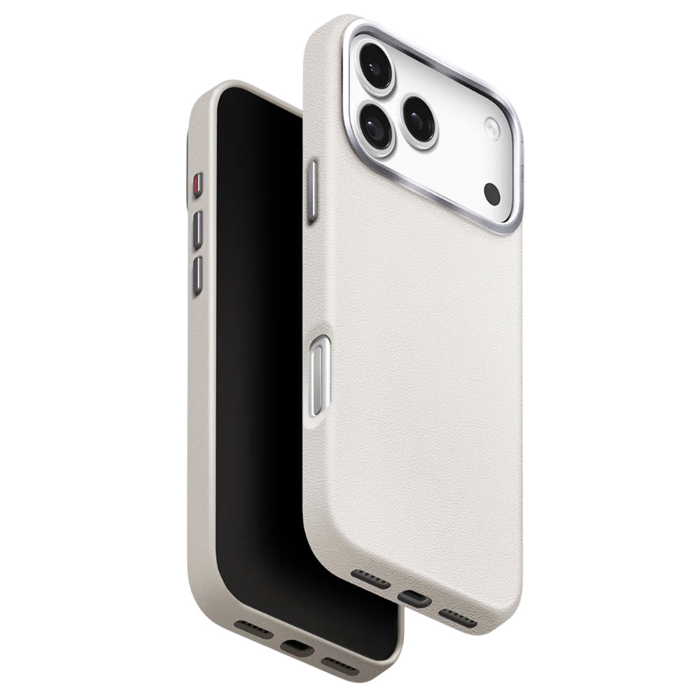Custodia per Apple iPhone 17 Pro, UNIQ, Lyden Leatherette, Grigio